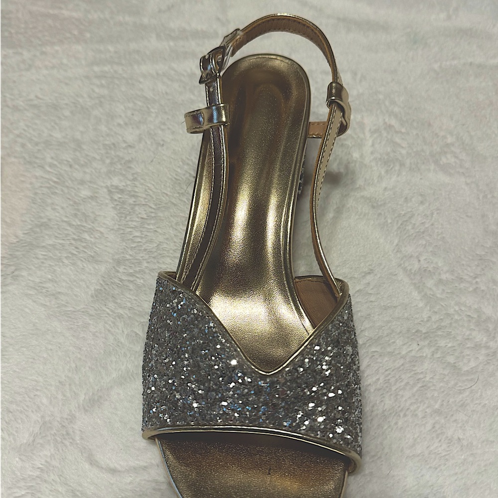 Wedding shiny block high heels